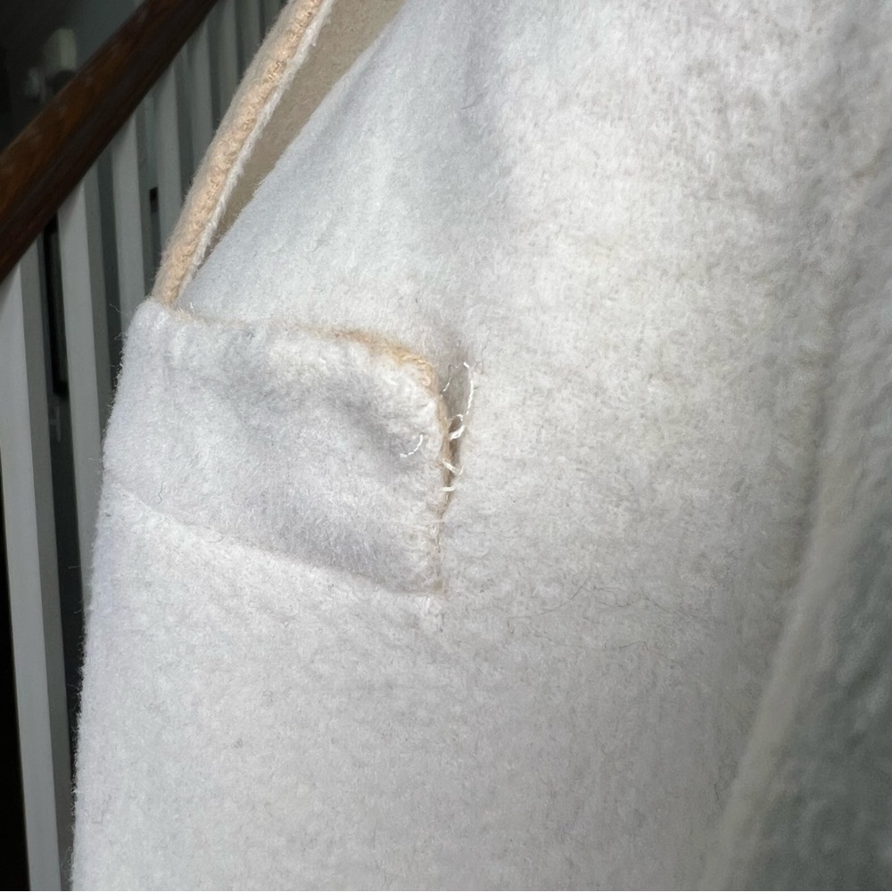 J.Crew Double Face Wool Blend Blazer Coat Ivory Tan Preppy Classic Size 2 - Picture 6 of 11